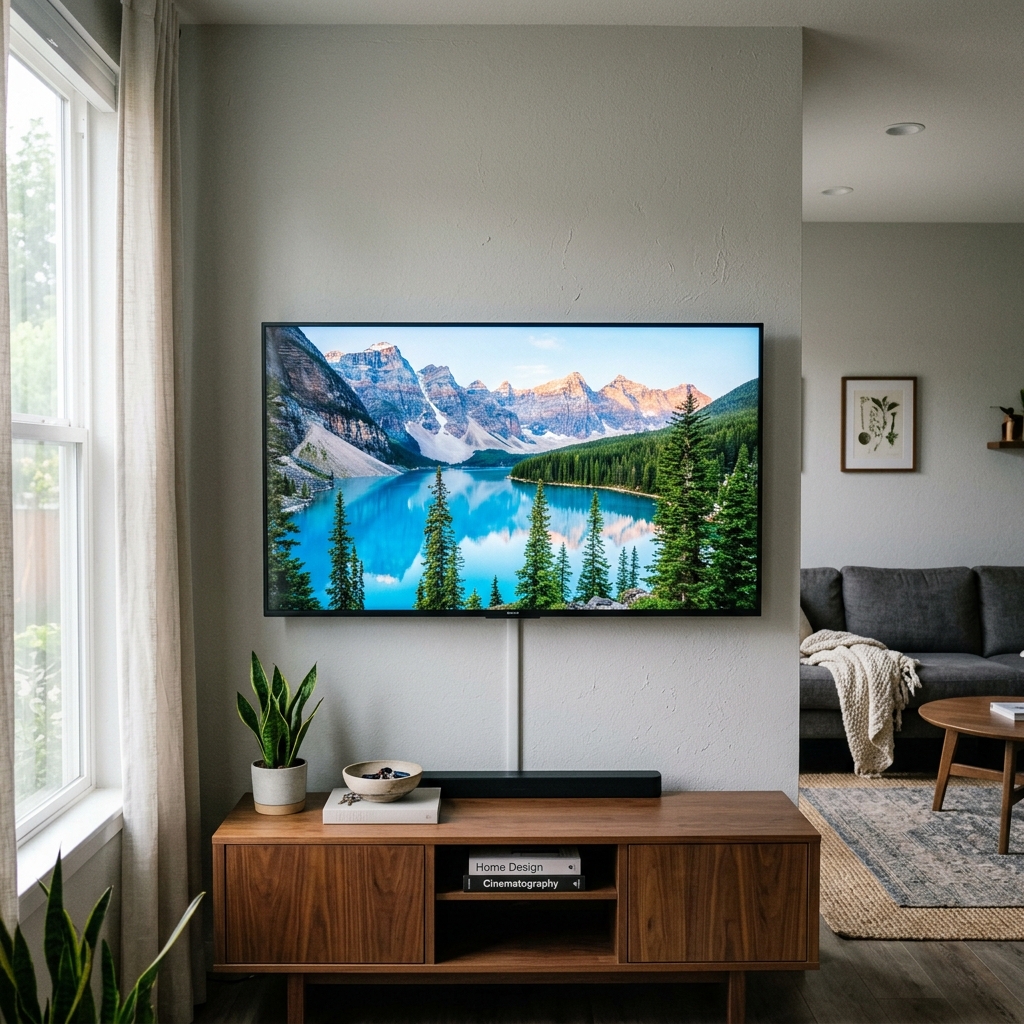 TV mounting caulking assembly